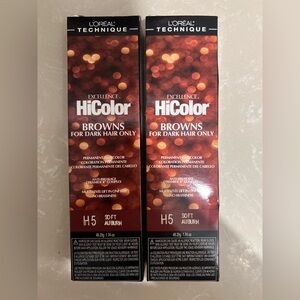 Brand New L'Oréal HiColor 2-pack, Soft Auburn, Permanent Hair Dye